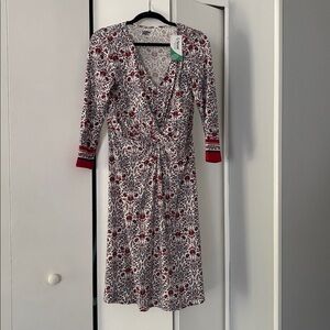 Lands’End Floral V-Neck Twist front Wrap Dress (NWT)